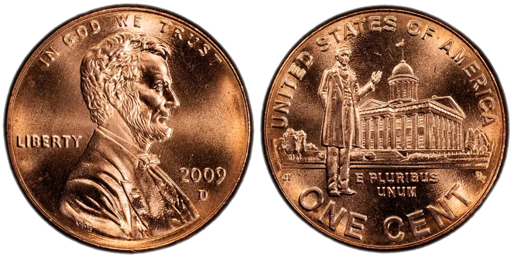 obverse and reverse of the 2009-D Professional Life in Illinois