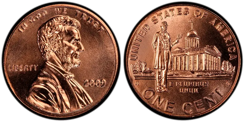 obverse and reverse of the 2009-P Professional Life in Illinois