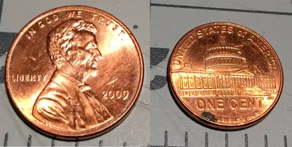 obverse and reverse of the 2009 Penny High-Grade