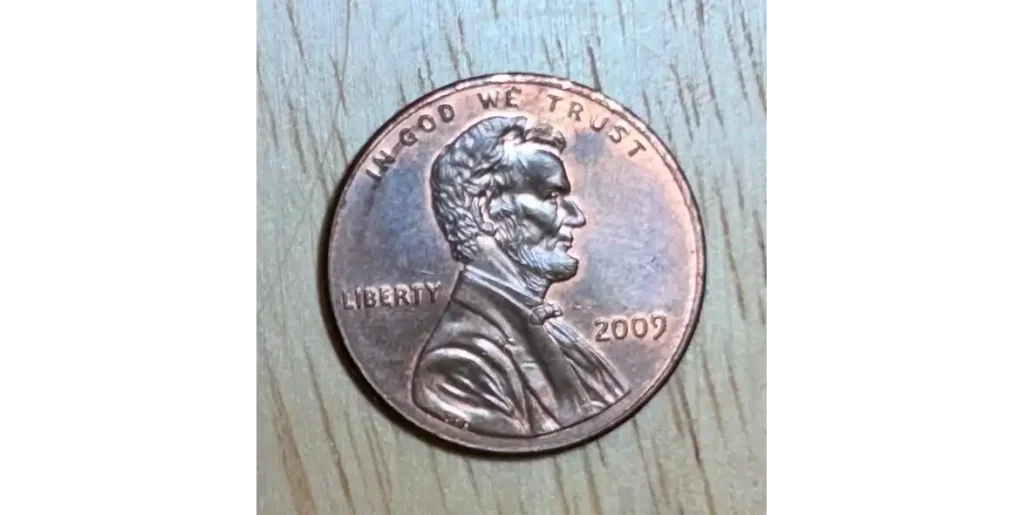 obverse of the 2009 Penny Missing Mint Mark