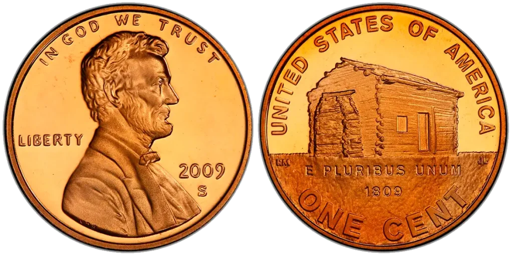 obverse and reverse of the 2009-S Penny
