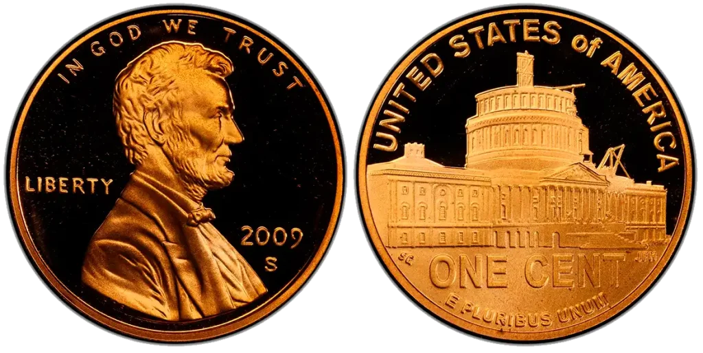 obverse and reverse of the 2009-S Proof Presidency in Washington, D.C.